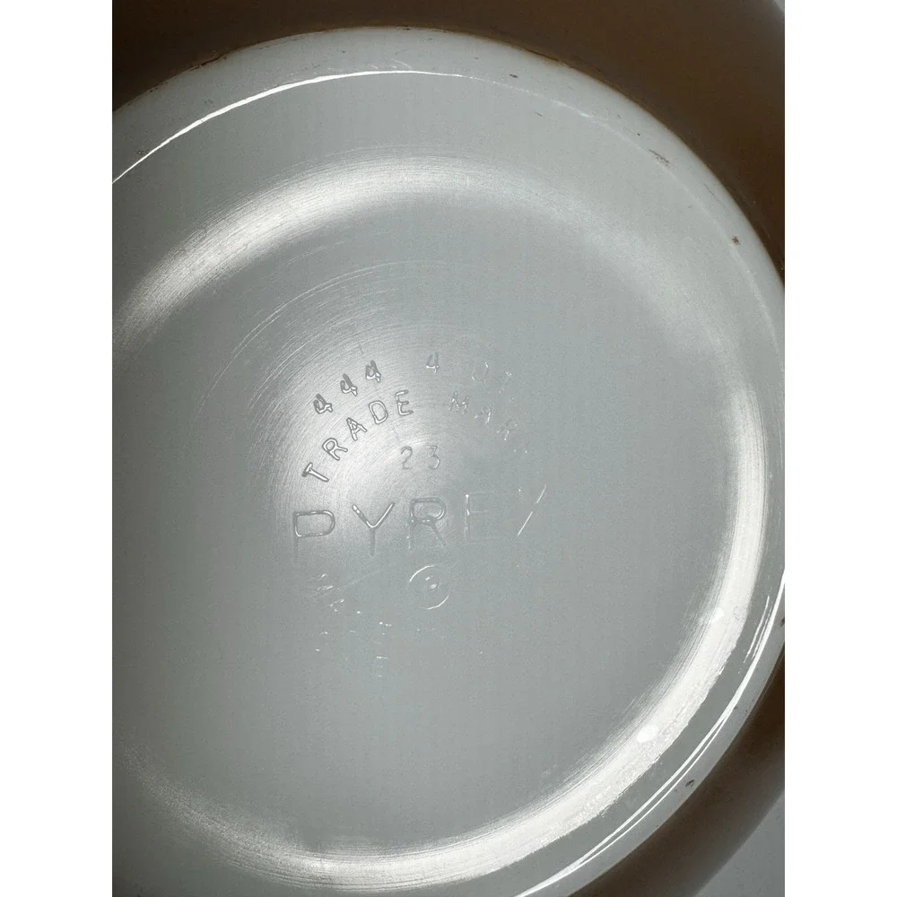 Vintage‎ Pyrex 444 Early American Cinderella Mixing Bowl 4 Qt Brown Gold Cottage